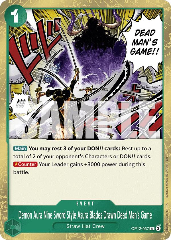 Demon Aura Nine Sword Style Asura Blades Drawn Dead Man's Game - OP12-037