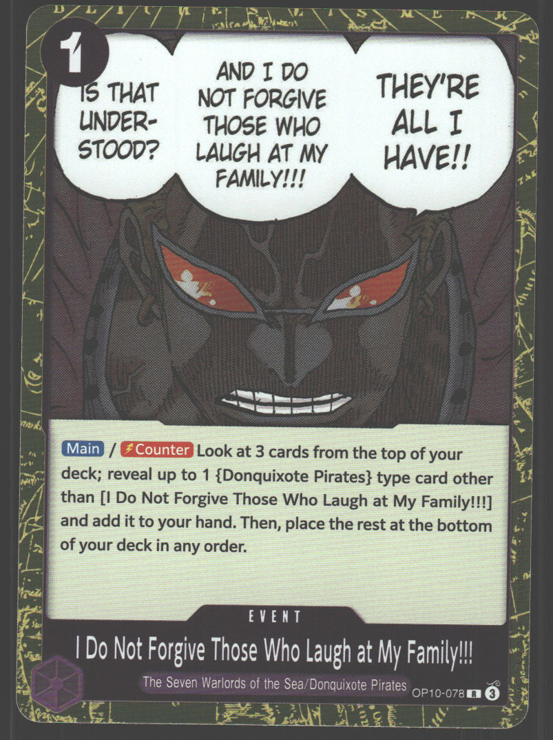 I Do Not Forgive Those Who Laugh at My Family!!! - OP10-078